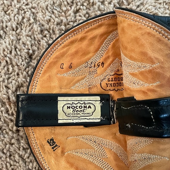 Nocona Men’s Black Alligator Cowboy Boots Size 9D - Picture 9 of 12